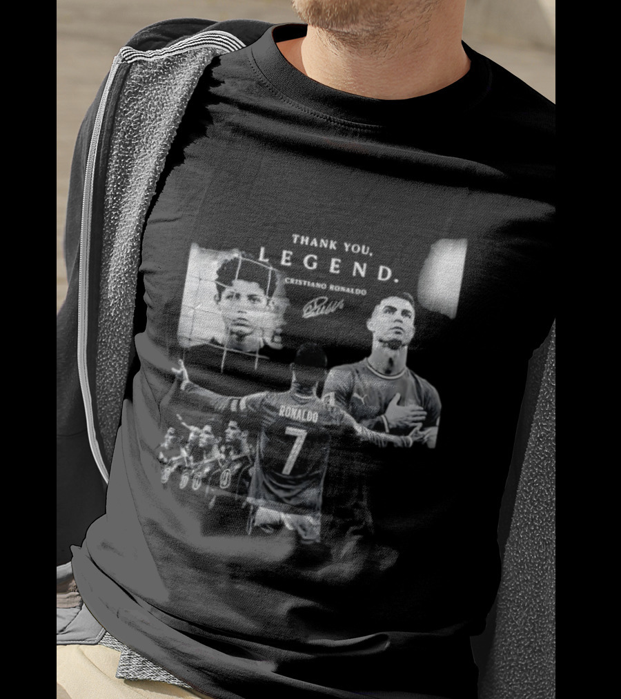 Cristiano Ronaldo Thank You Legend Portugal Number 7 Football T-Shirt