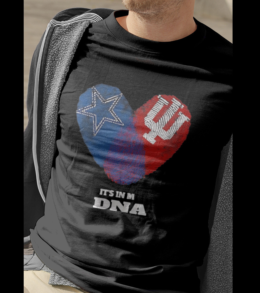 Dallas Cowboys Star And Indiana Hoosiers IU Heart It's In My DNA T-Shirt