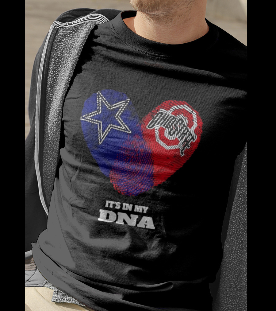 Dallas Cowboys Star And Ohio State Buckeyes Logo It's In My DNA T-Shirt