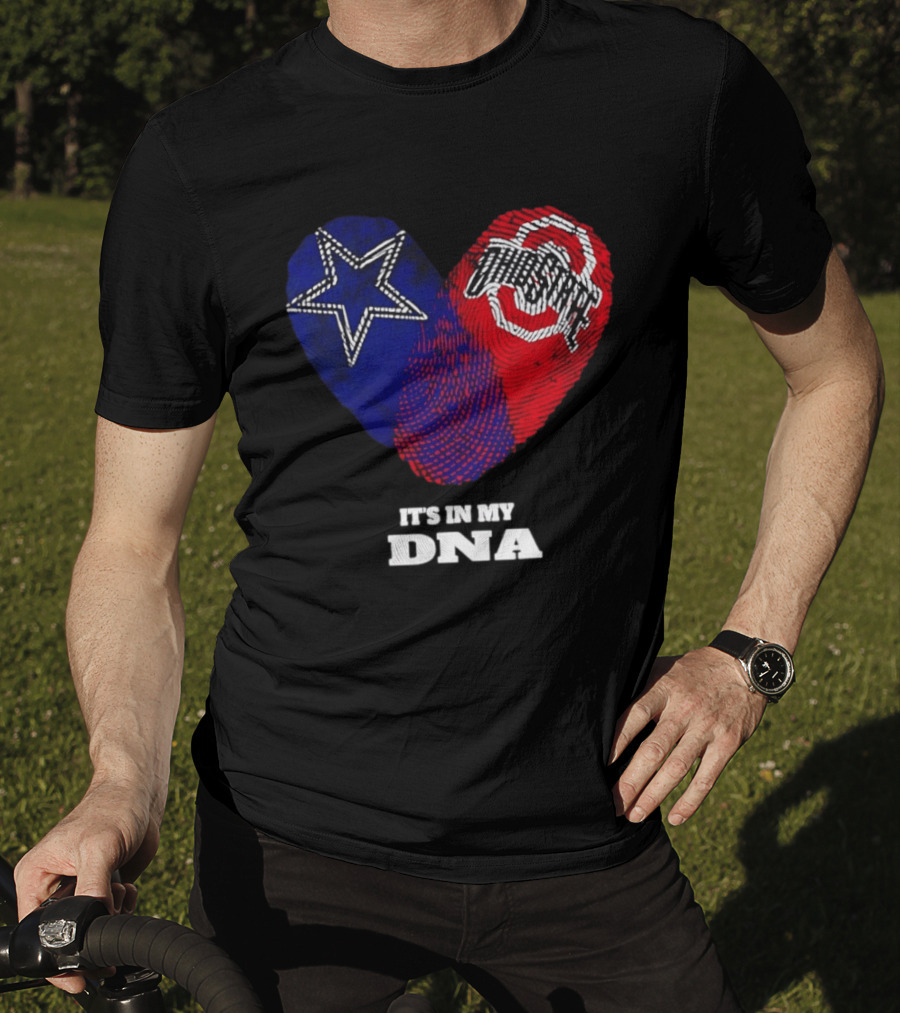 Dallas Cowboys Star And Ohio State Buckeyes Logo It's In My DNA T-Shirt