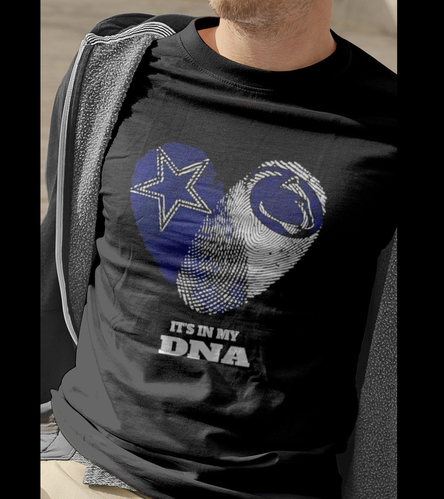 Dallas Cowboys Penn State Nittany Lions It's In My DNA Star Lion T-Shirt