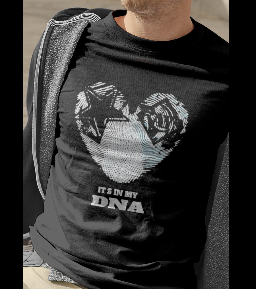 Dallas Cowboys Tampa Bay Rays It's In My DNA Heart Fingerprint T-Shirt