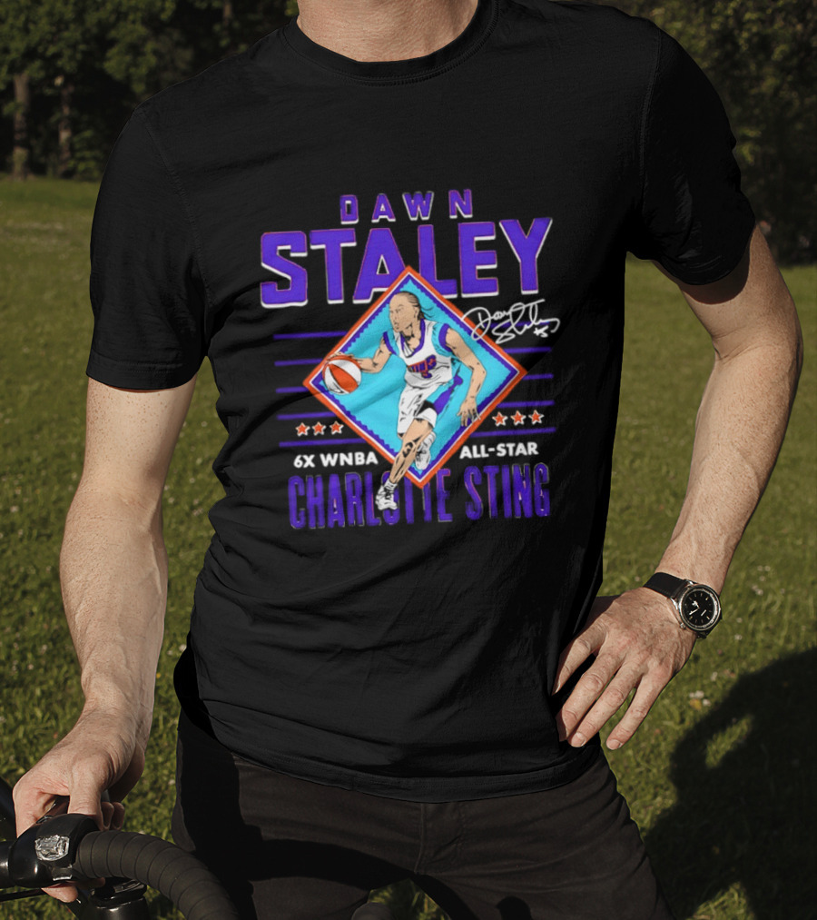 Dawn Staley Charlotte Sting 6x WNBA All Star Basketball Legend T-Shirt