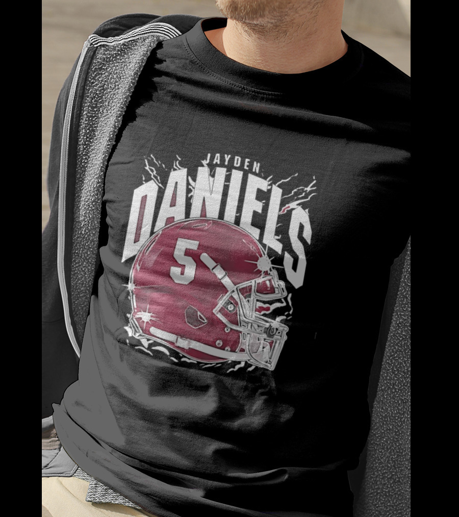 Jayden Daniels 5 Football Helmet Washington Commanders T-Shirt