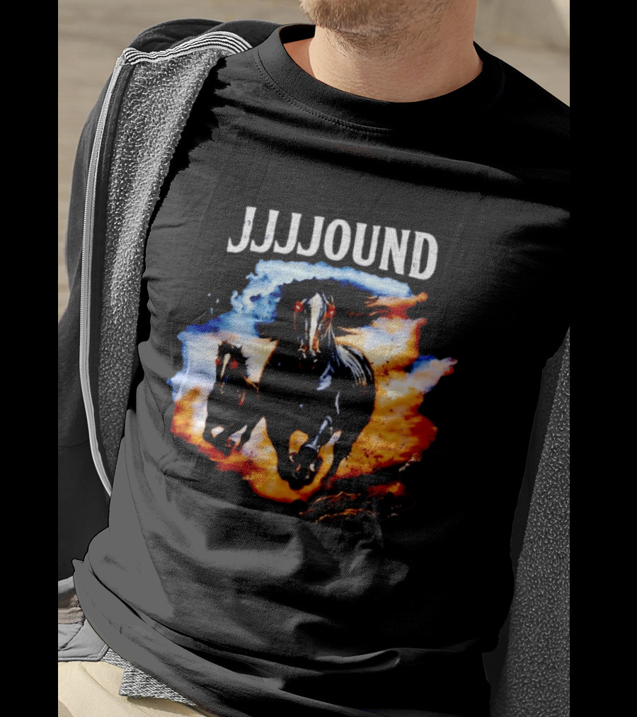 JJJJound 90s Horses Running With Fiery T-Shirt