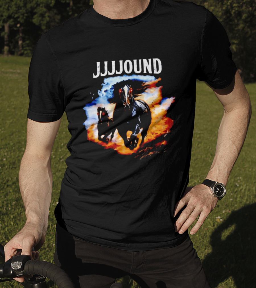 JJJJound 90s Horses Running With Fiery T-Shirt