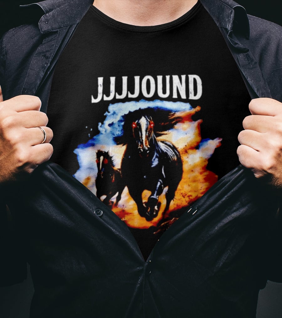 JJJJound 90s Horses Running With Fiery T-Shirt