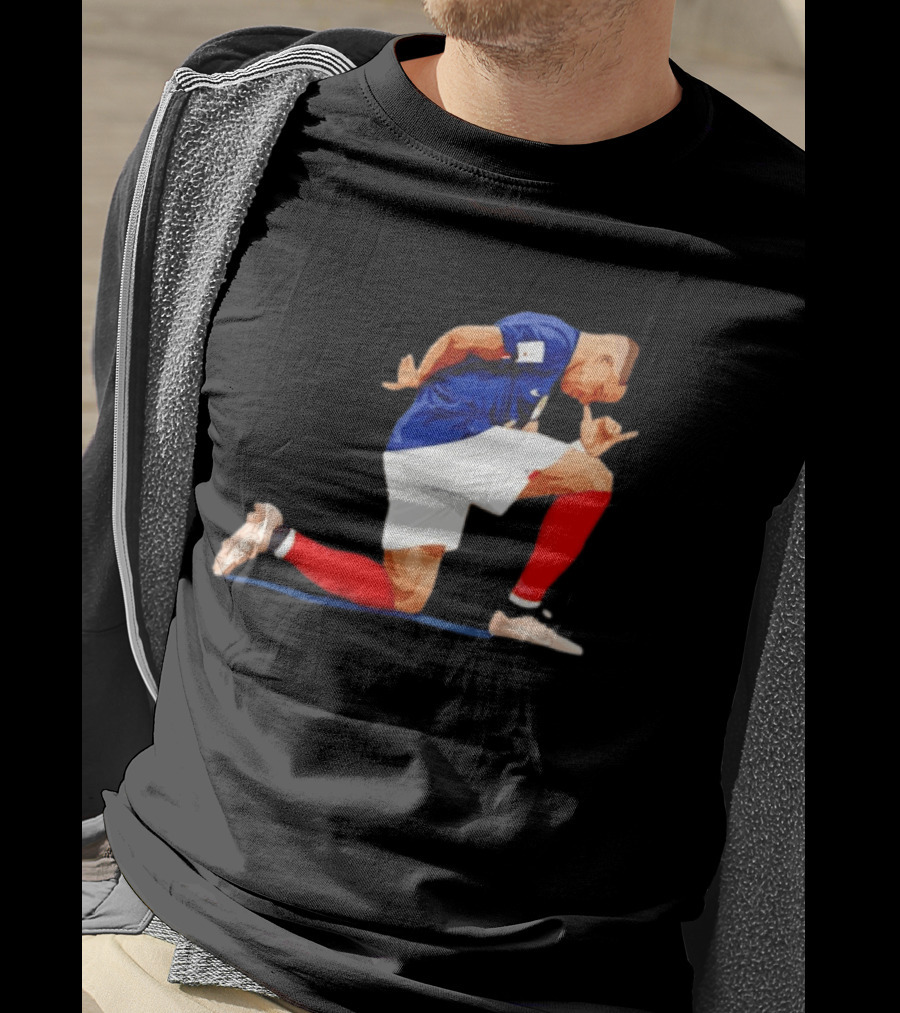France National Team Kylian Mbappe Celebration Iconic Pose T-Shirt