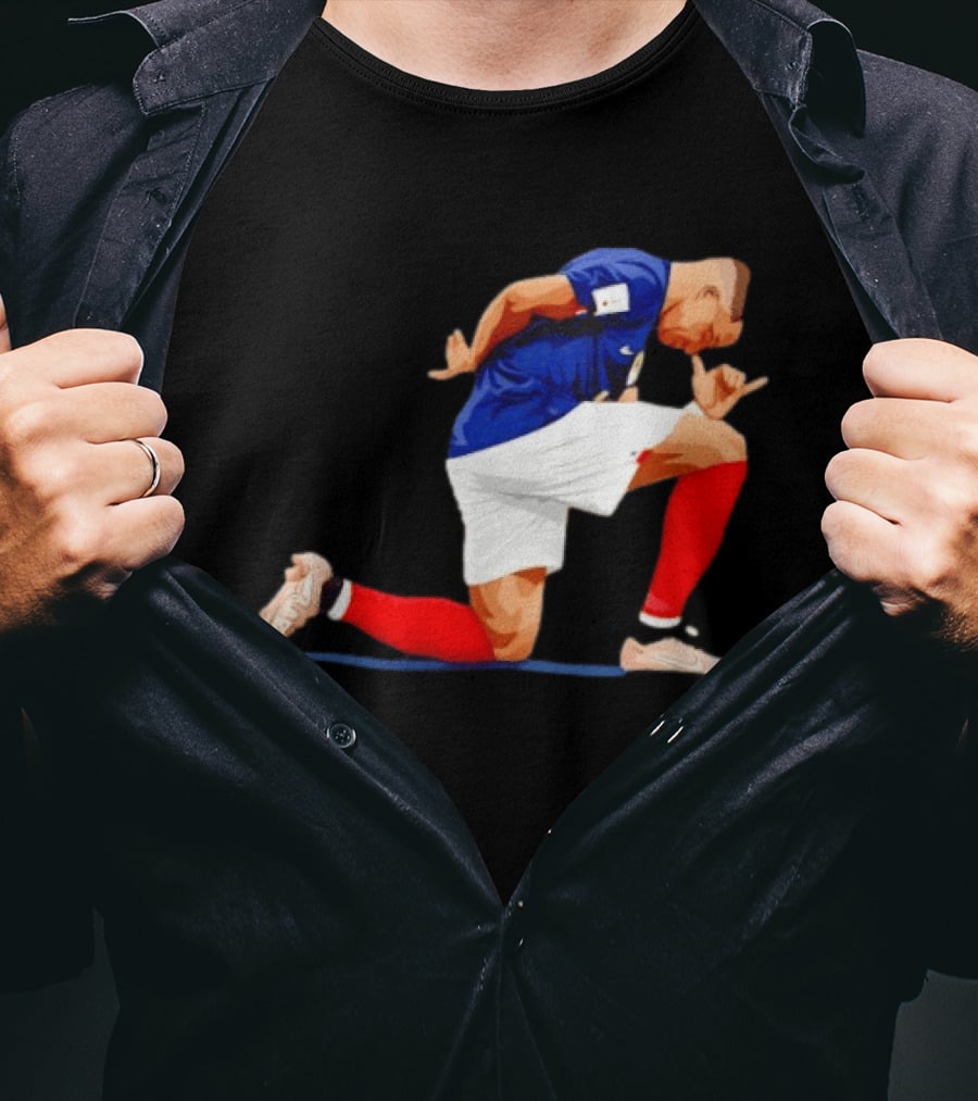 France National Team Kylian Mbappe Celebration Iconic Pose T-Shirt