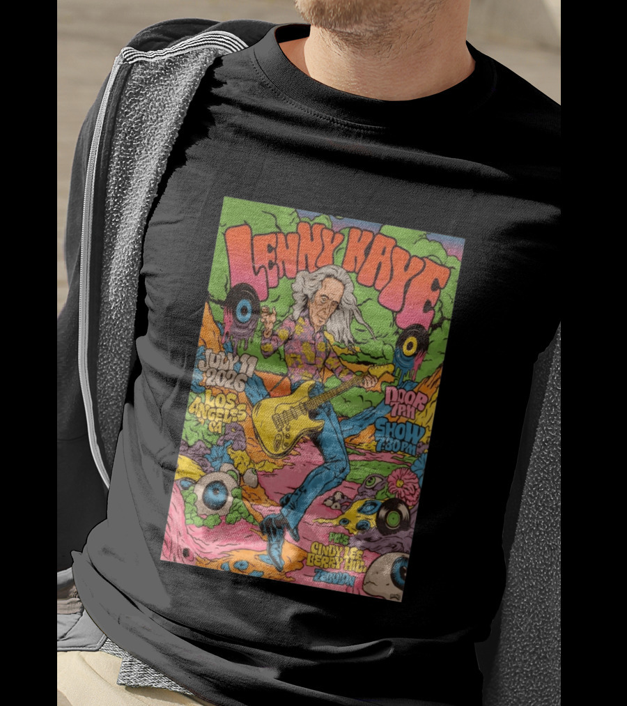 Lenny Kaye July 11 2026 Los Angeles Show Zebulon Plus Cindy Lee Berry Hill T-Shirt