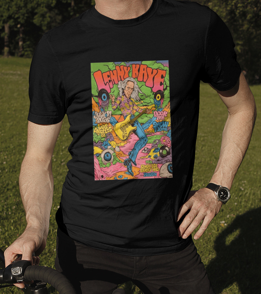 Lenny Kaye July 11 2026 Los Angeles Show Zebulon Plus Cindy Lee Berry Hill T-Shirt