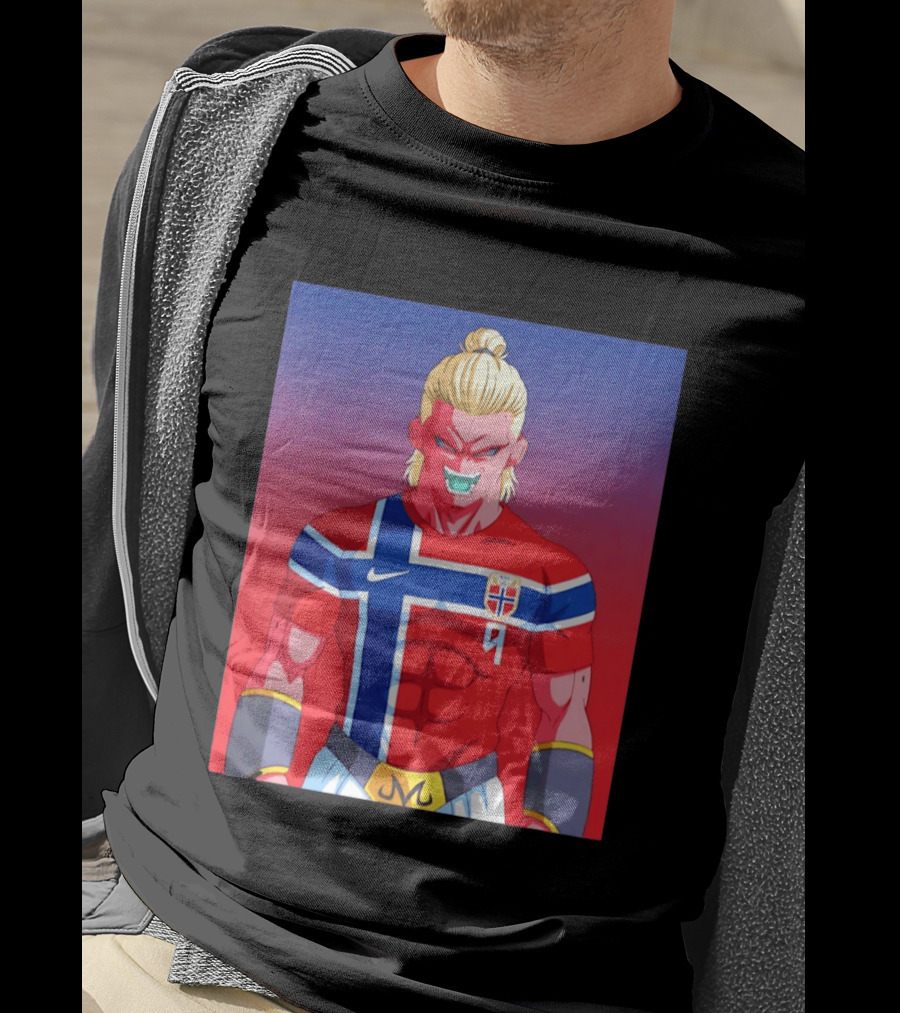 Erling Haaland As Dragon Ball Z Majin Buu With Norway Jersey 9 T-Shirt