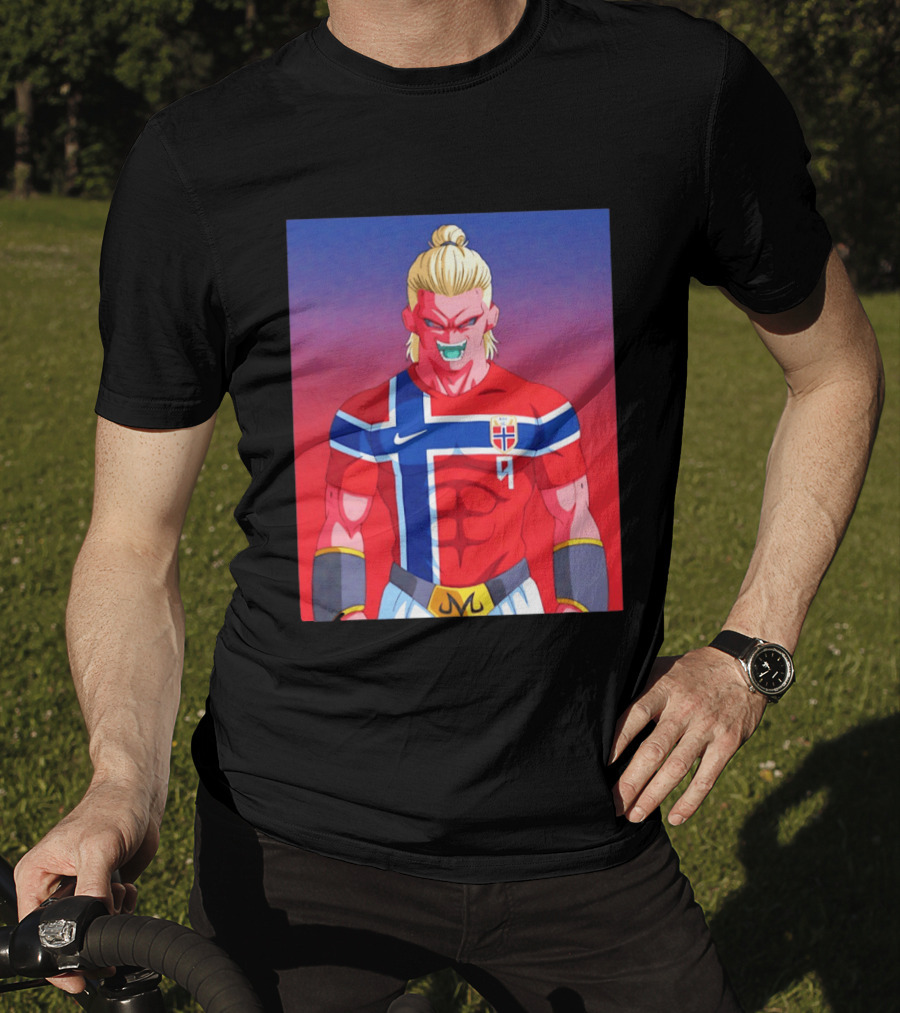 Erling Haaland As Dragon Ball Z Majin Buu With Norway Jersey 9 T-Shirt