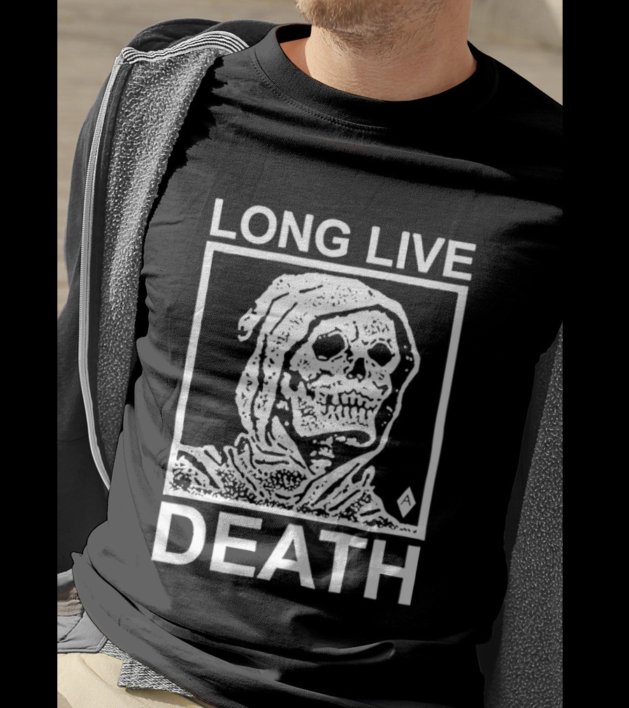 Long Live Death Grim Reaper Skeleton Gothic T-Shirt