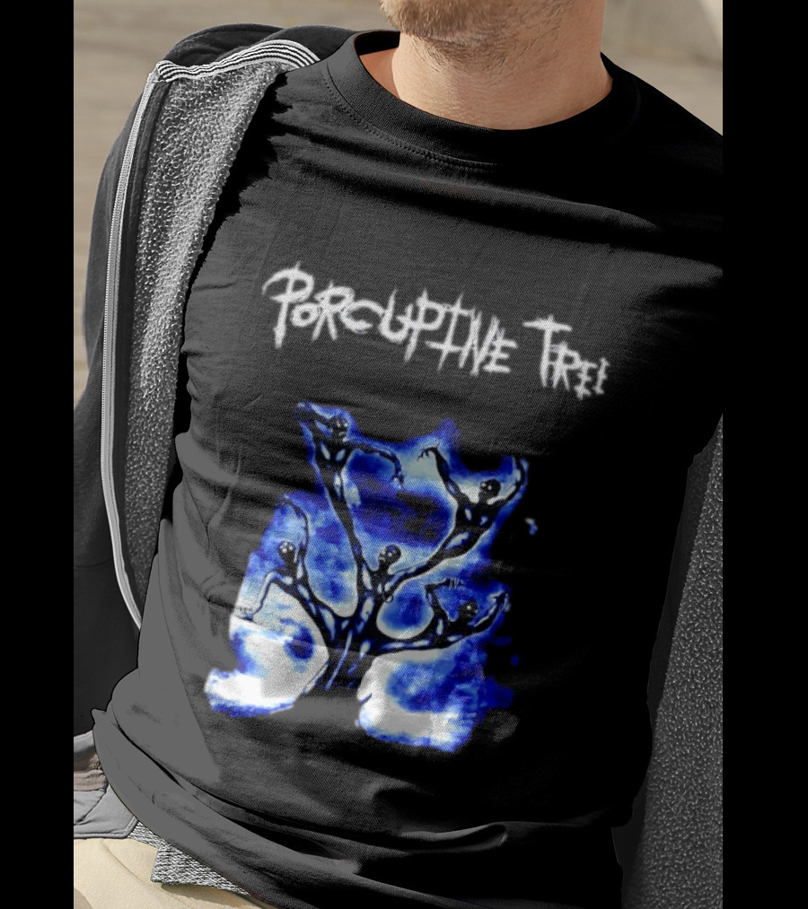 Porcupine Tree Ecelna Rock And Roll Blue Abstract Figures T-Shirt