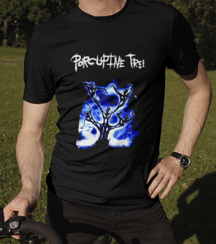 Porcupine Tree Ecelna Rock And Roll Blue Abstract Figures T-Shirt