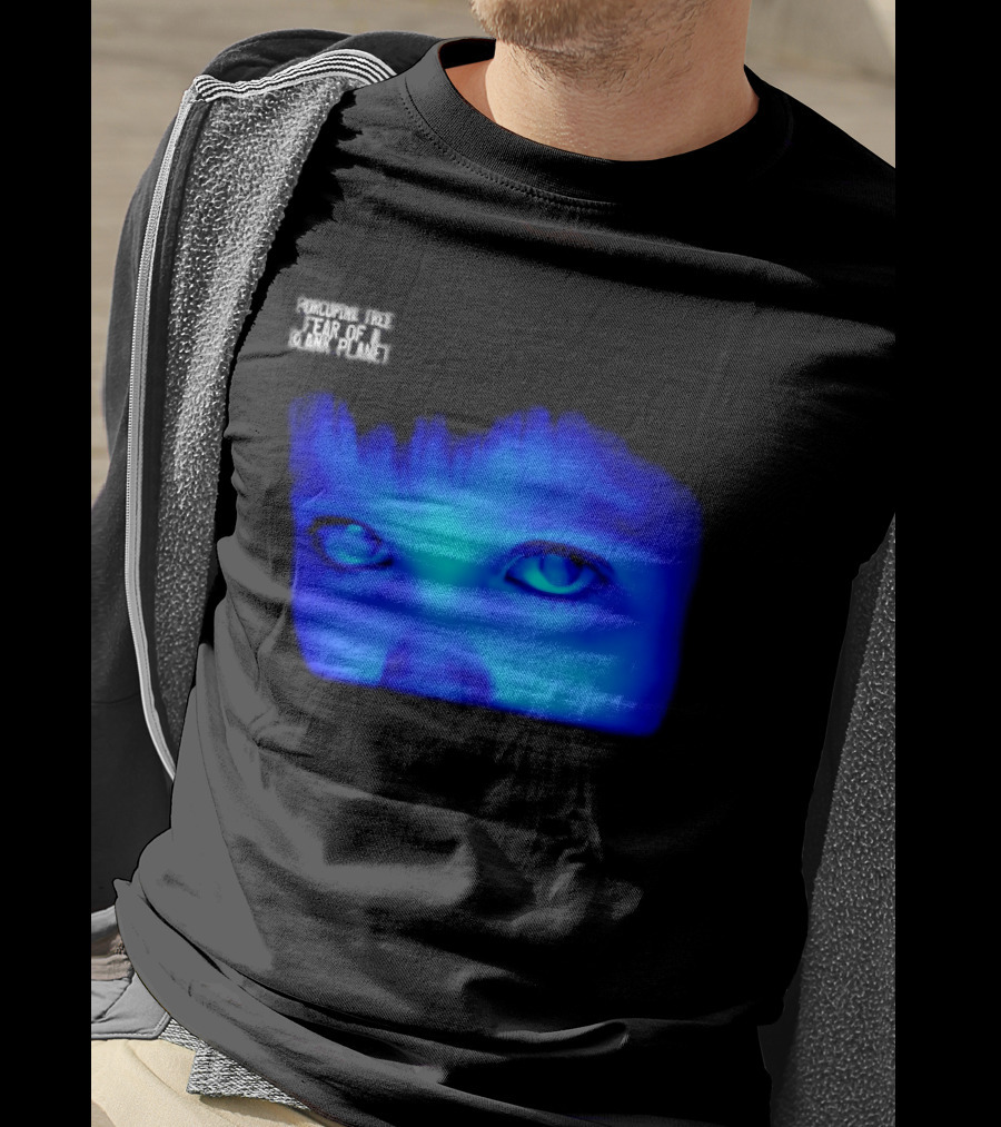 Porcupine Tree Fear Of A Blank Planet 2007 Rock Album Cover Blue Face T-Shirt