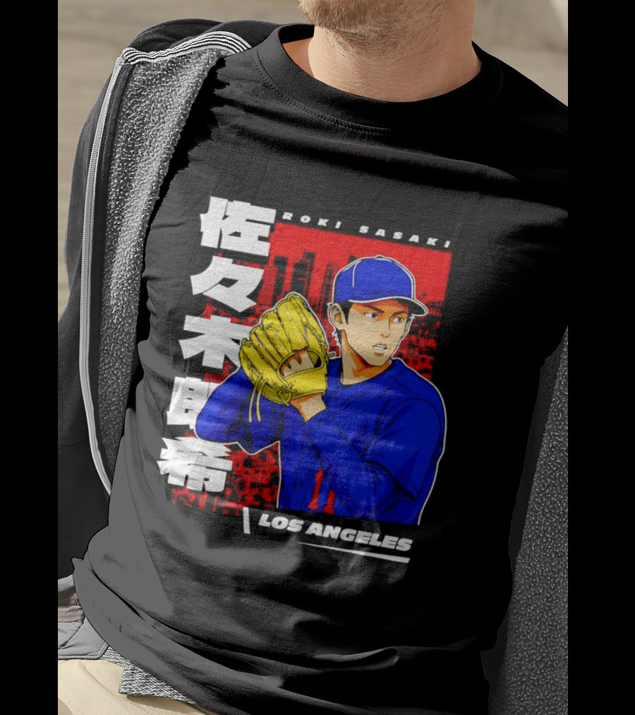 Roki Sasaki Los Angeles Baseball Japanese T-Shirt