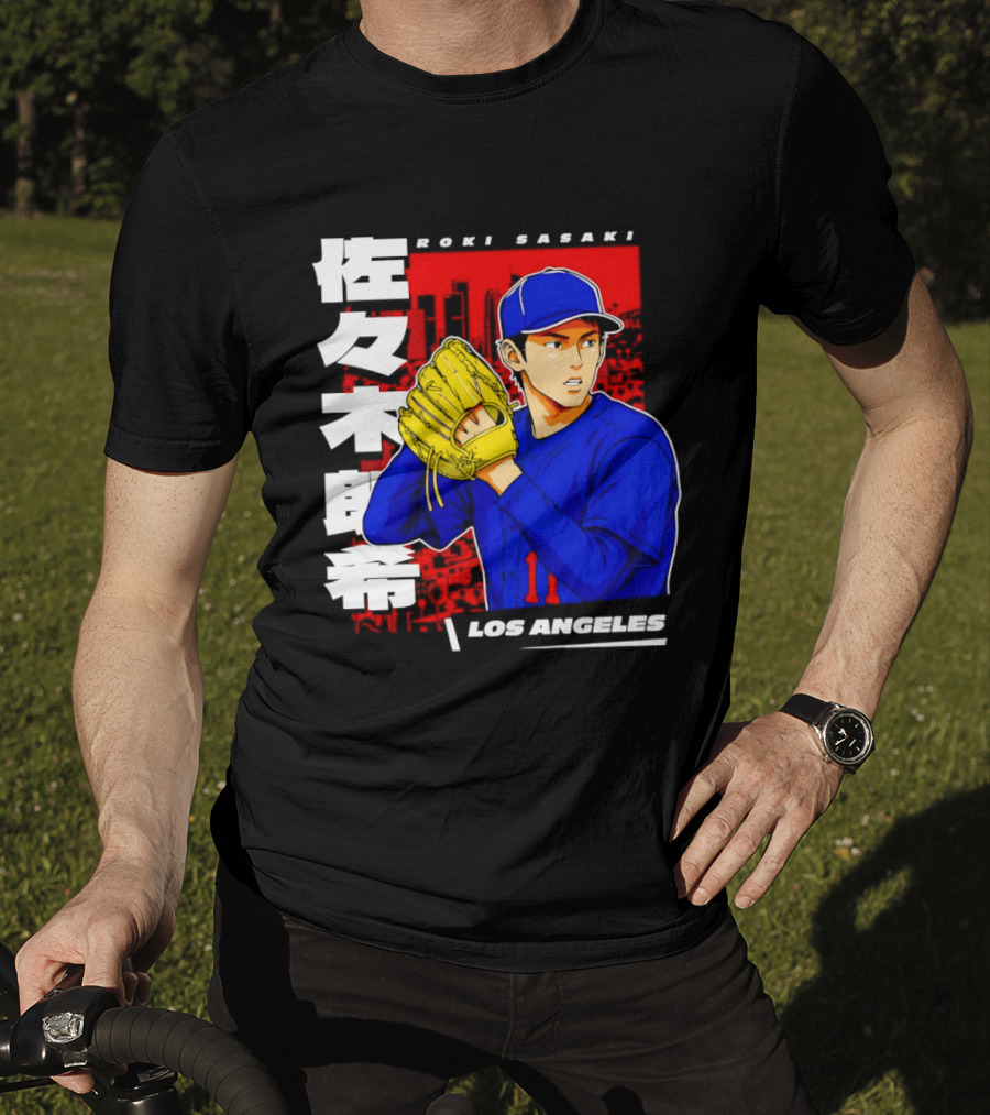 Roki Sasaki Los Angeles Baseball Japanese T-Shirt