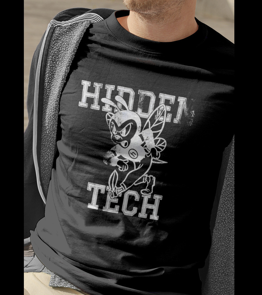 Hidden Tech Hornet Vintage Athletic T-Shirt