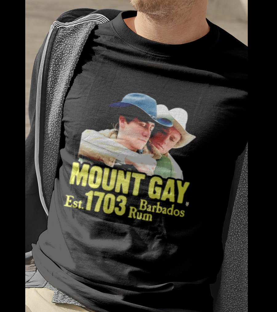 Mount Gay Est 1703 Barbados Rum Brokeback Mountain Cowboys T-Shirt