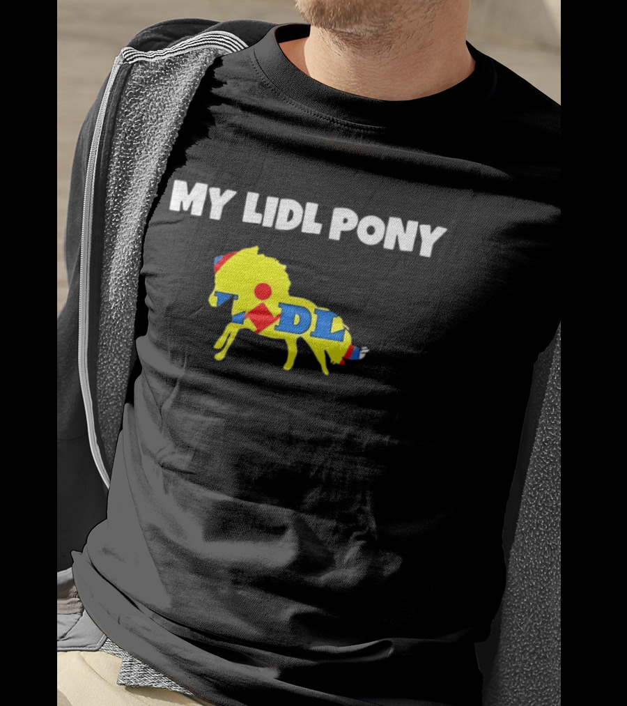 My Lidl Pony Horse Parody Yellow Red Blue T-Shirt