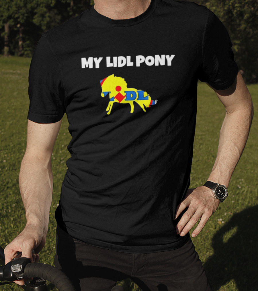 My Lidl Pony Horse Parody Yellow Red Blue T-Shirt