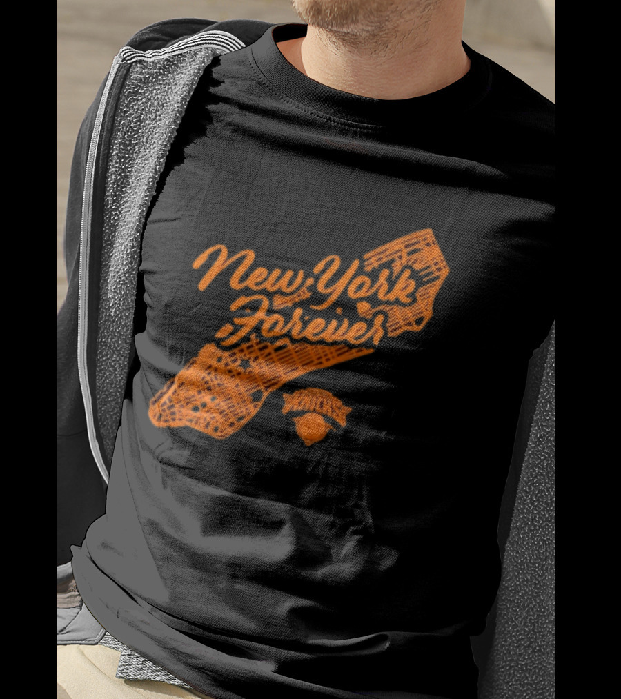 New York Forever Knicks NBA Basketball Map T-Shirt