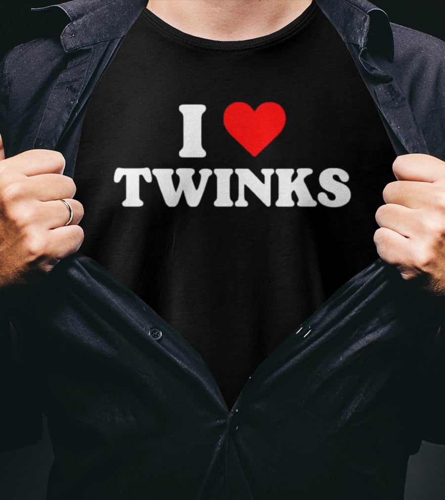 I Love Twinks Heart Symbol LGBTQ Pride Gay Interest T-Shirt
