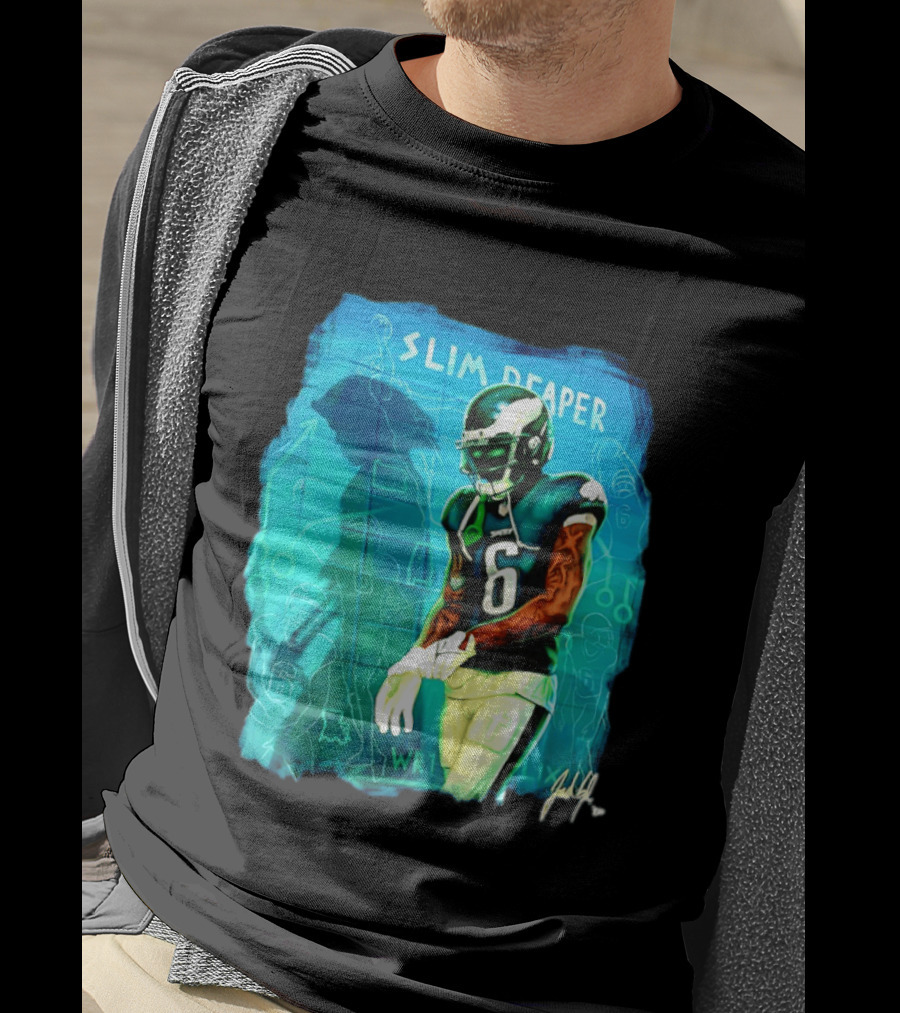Philadelphia Eagles Devonta Smith Slim Reaper Phantom Six WR1 T-Shirt