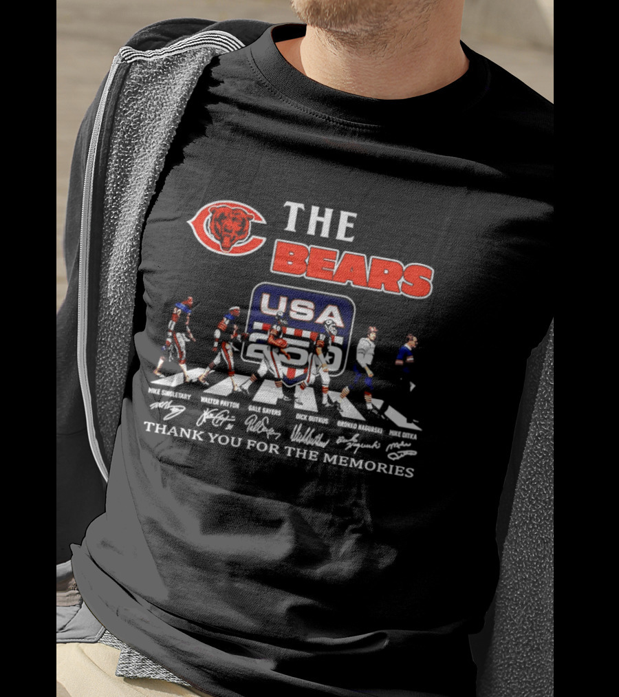 The Chicago Bears USA Football Legends Thank You For The Memories T-Shirt