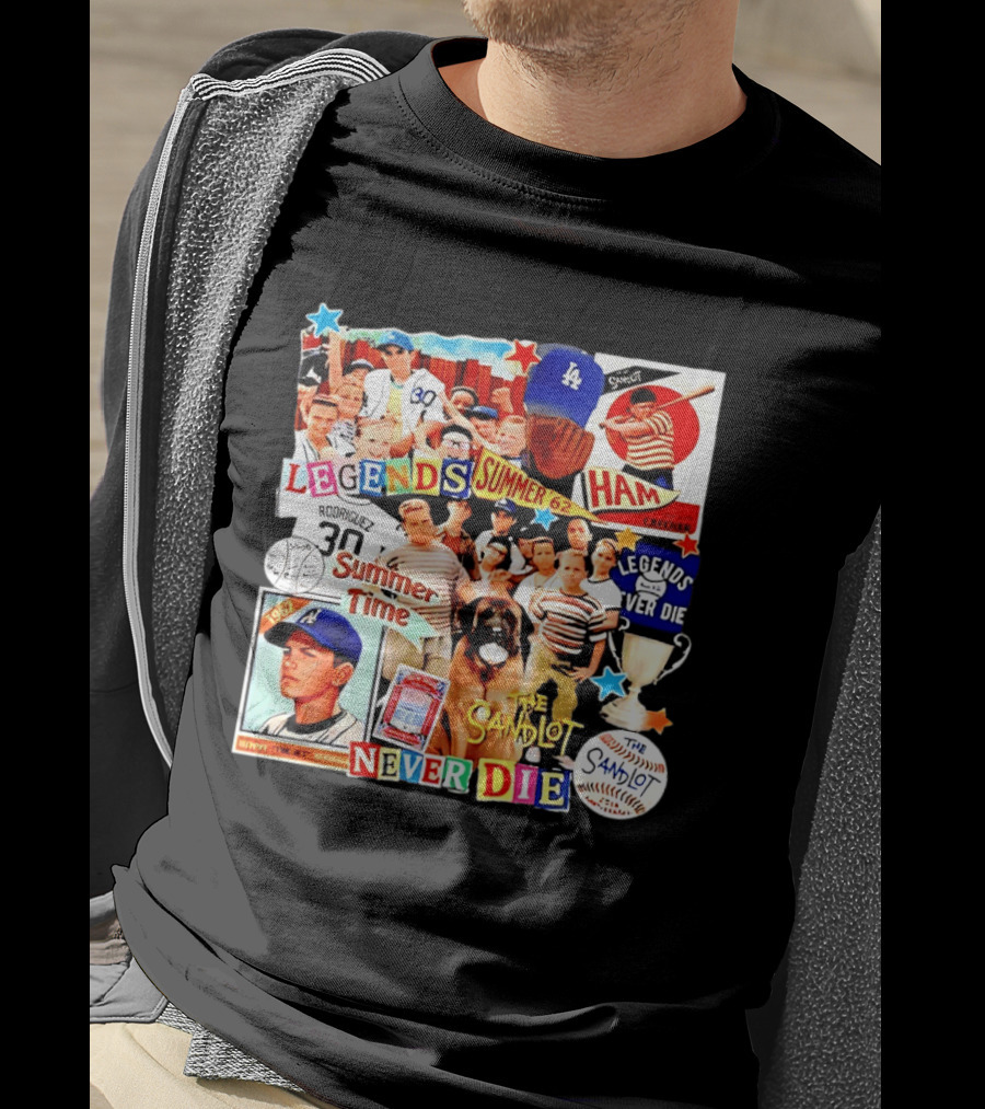 Sandlot Legends Summer 62 Benny The Jet Rodriguez Legends Never Die T-Shirt