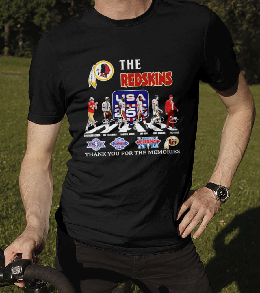The Redskins Legends USA 255 Super Bowl XXVI XXII XVII Thank You For The Memories T-Shirt