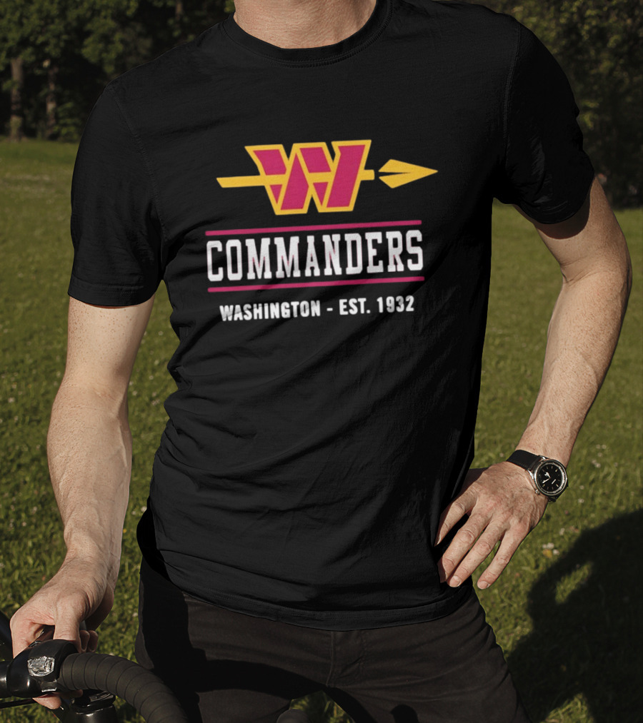 Washington Commanders W Arrow Est 1932 T-Shirt