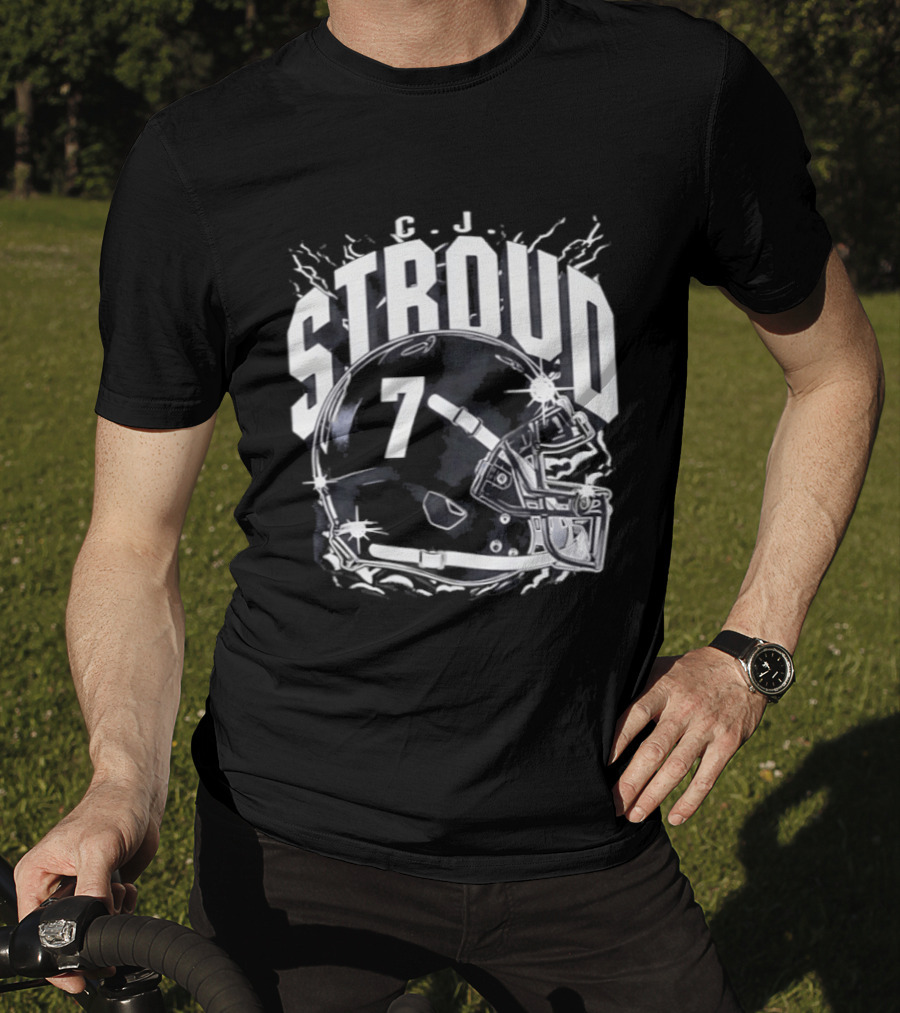 Stroud 7 Helmet Houston Texans T-Shirt