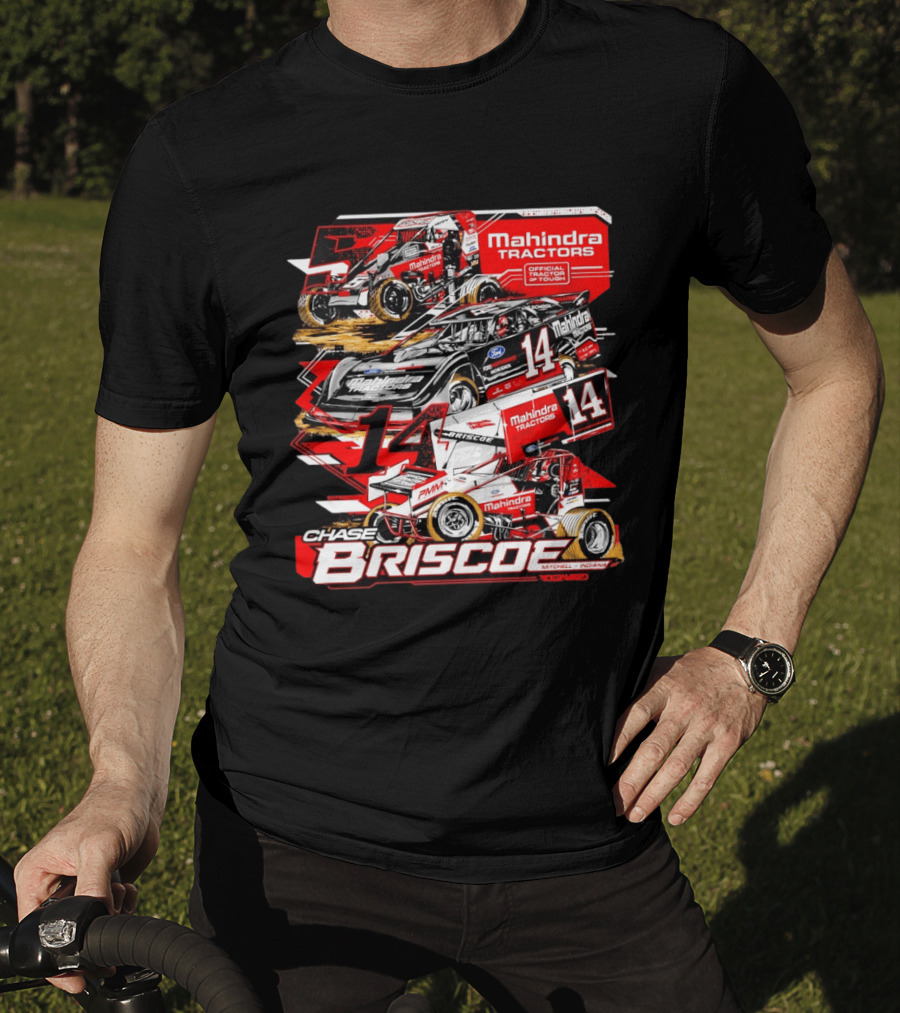 Chase Briscoe Mahindra Tractors Official Tractor Of Tough 14 Racing Collage T-Shirt