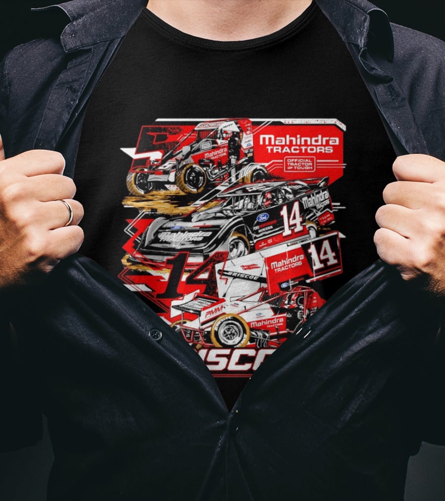 Chase Briscoe Mahindra Tractors Official Tractor Of Tough 14 Racing Collage T-Shirt