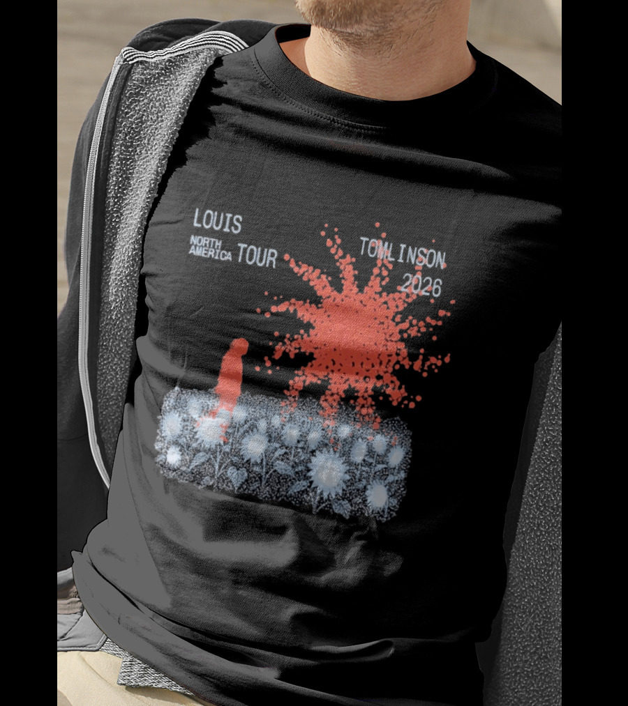 Louis Tomlinson North America Tour 2026 Sunflower Field Explosion T-Shirt