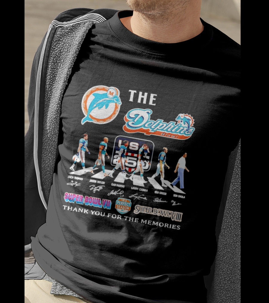 The Miami Dolphins' Greatest Legends Super Bowl Memories And Perfect Season Celebration T-Shirt