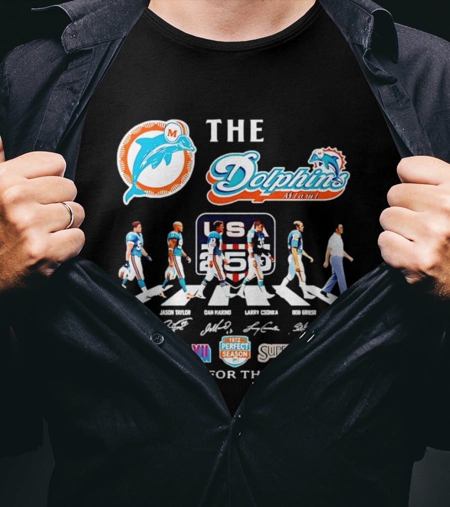The Miami Dolphins' Greatest Legends Super Bowl Memories And Perfect Season Celebration T-Shirt