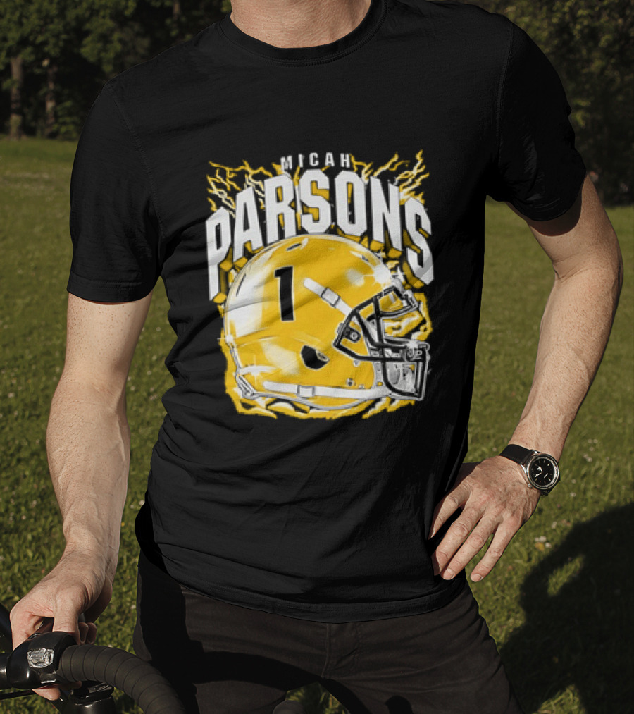 Micah Parsons 1 Helmet Green Bay Packers T-Shirt