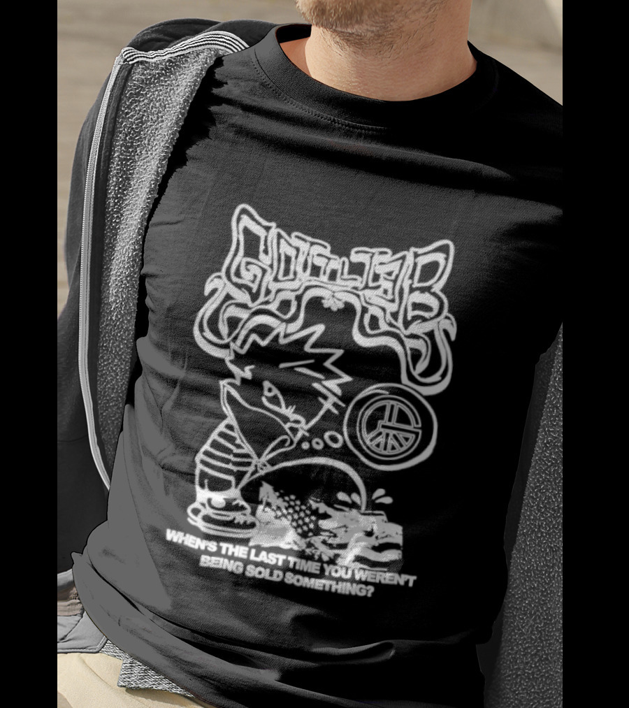 Gottlieb When Is The Last Time You Weren't Being Sold Something Spaceman And Tub Time Childlike Cartoon Sketch T-Shirt
