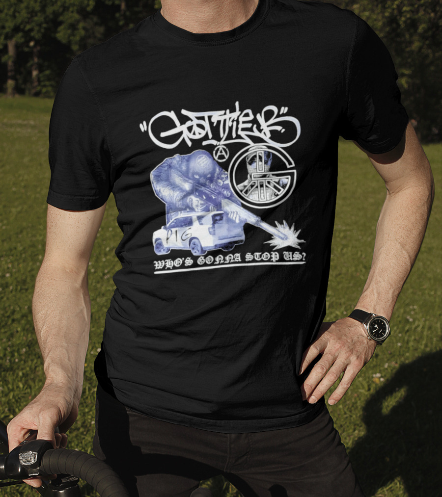 Gottlieb Anarchist Pig Who's Gonna Stop Us Tactical Graffiti T-Shirt