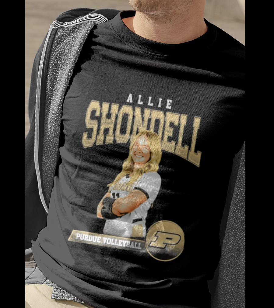 Allie Shondell Purdue Volleyball Player P Team T-Shirt