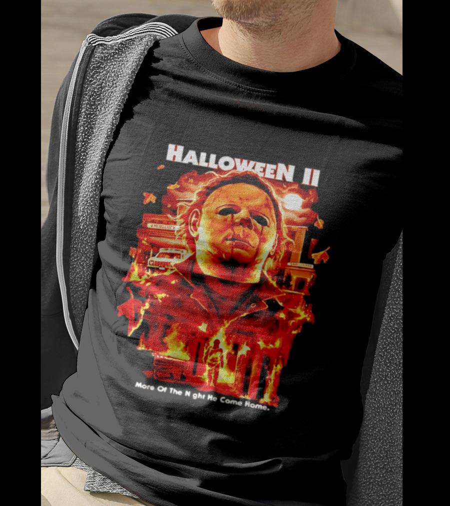 Halloween II Michael Myers Fire Scene More Of The Night He Came Home EMS Car T-Shirt