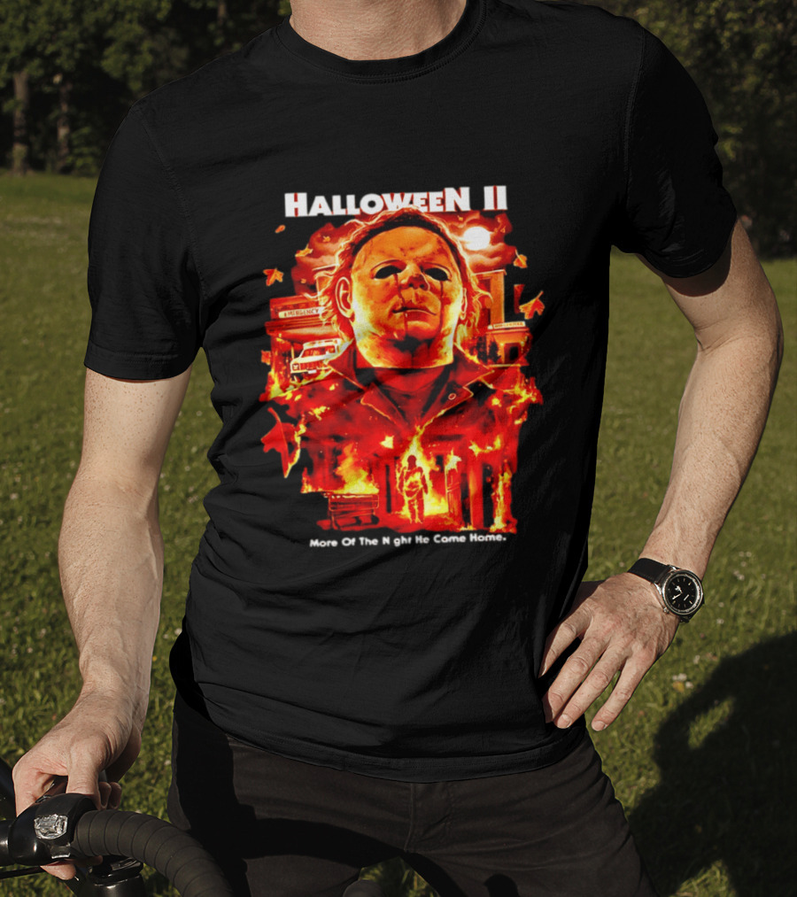 Halloween II Michael Myers Fire Scene More Of The Night He Came Home EMS Car T-Shirt