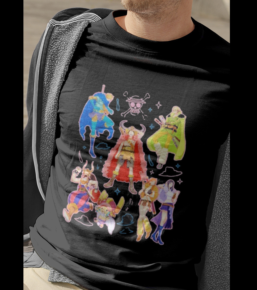 One Piece Straw Hat Pirates Collage Luffy T-Shirt