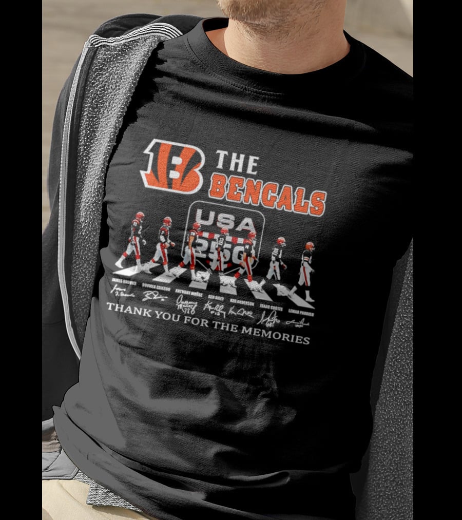 Cincinnati Bengals Legends Abbey Road Thank You For The Memories USA 1986 2005 T-Shirt
