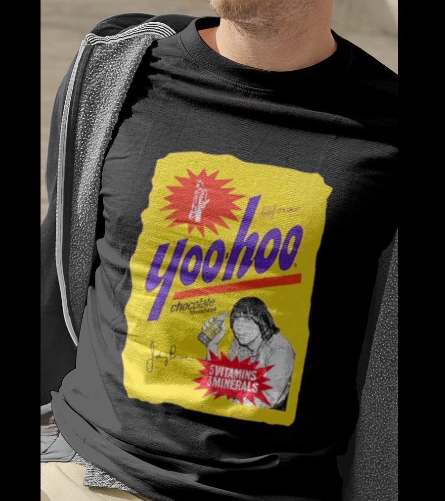 Johnny Ramone Yoo Hoo Chocolate Drink 5 Vitamins 3 Minerals T-Shirt