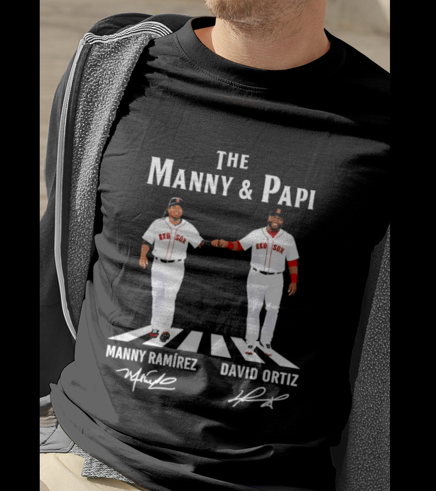 The Manny And Papi Manny Ramirez David Ortiz Red Sox Abbey Road Signatures T-Shirt